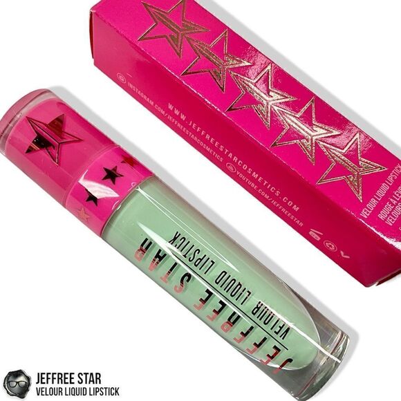 JEFFREE STAR VELOUR LIQUID LIPSTICK IN HIGH SOCIETY PASTEL MINT GREEN LIPCOLOR - Picture 3 of 15
